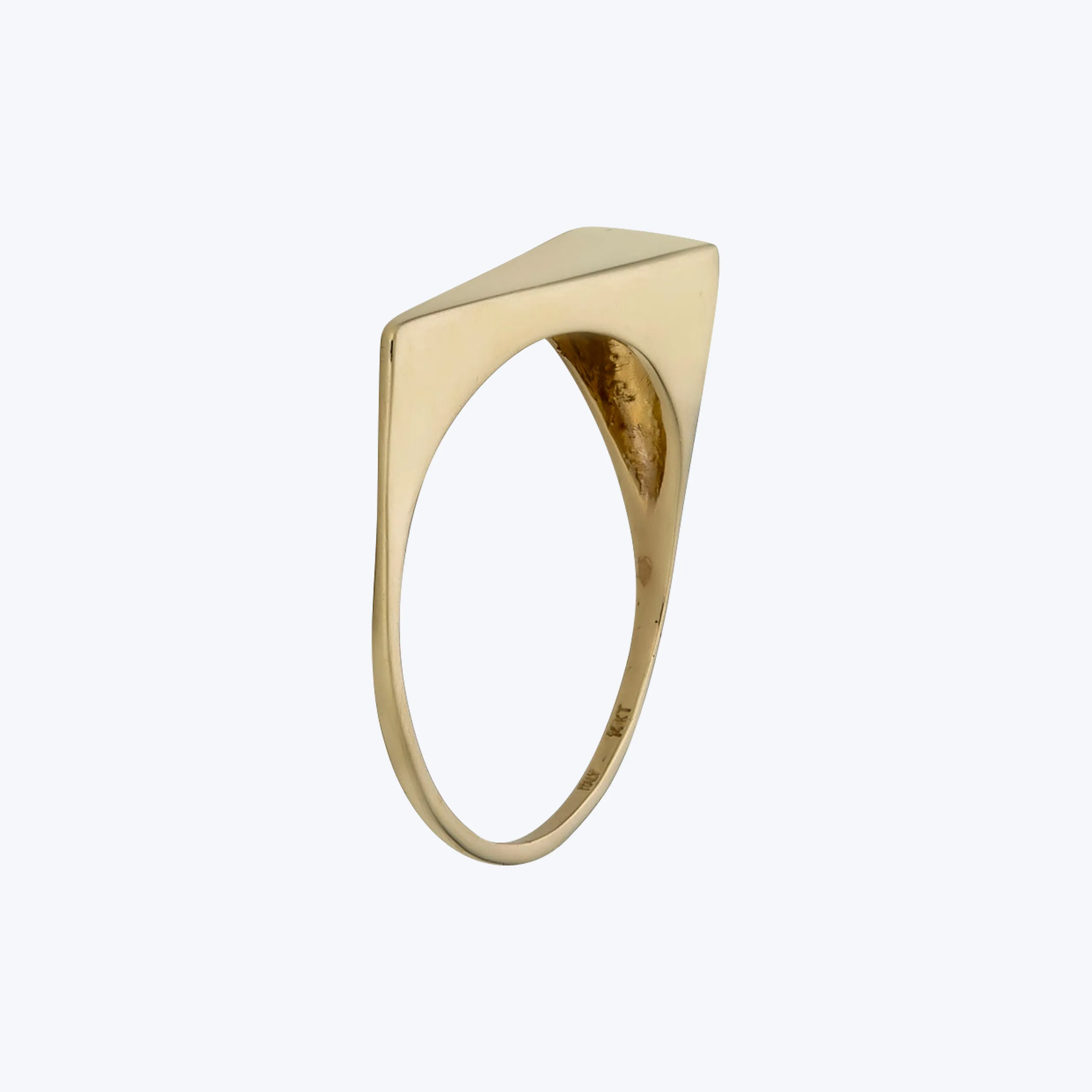 14K Yellow Gold Wedge Ring