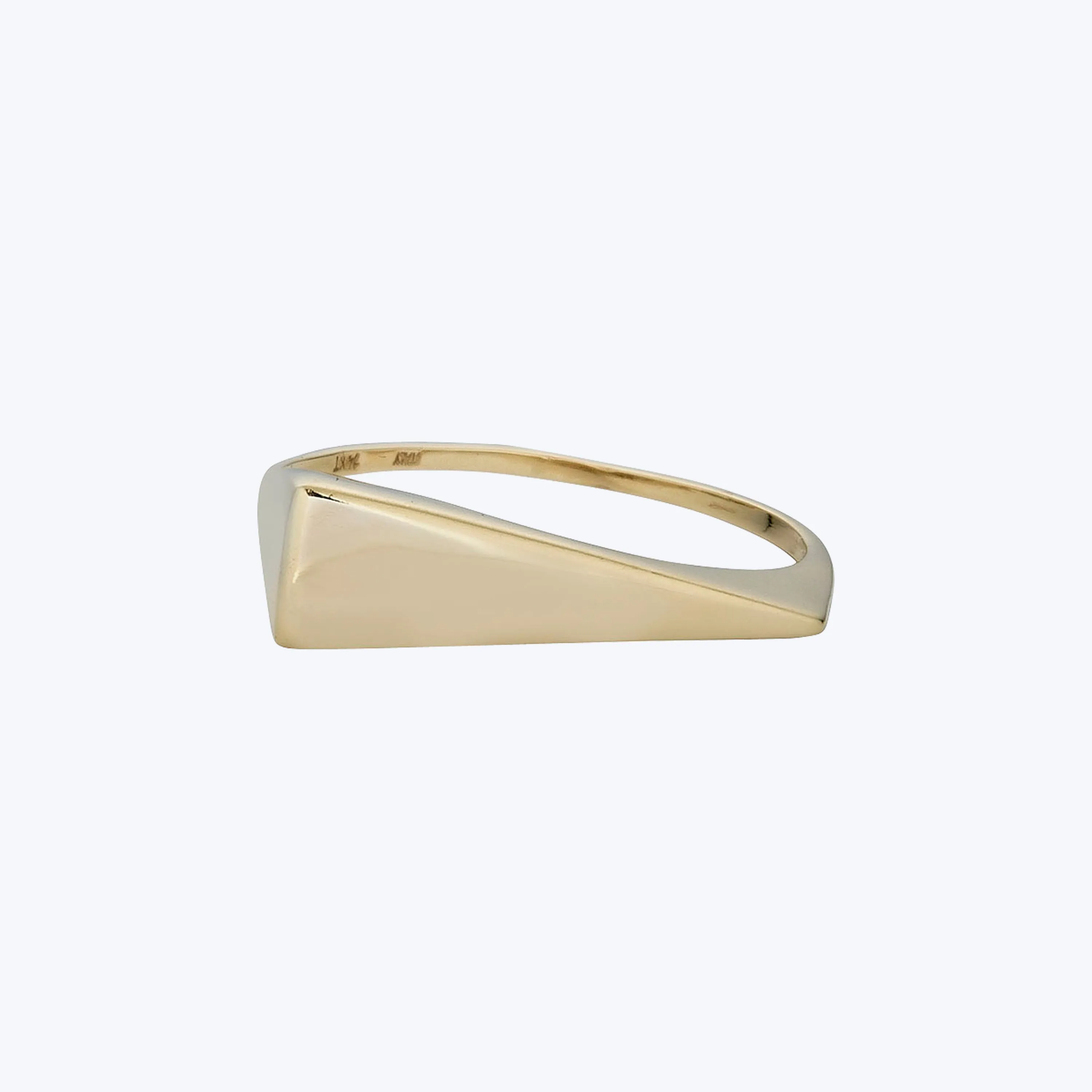 14K Yellow Gold Wedge Ring