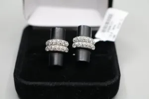 18K White Gold Diamond and Onyx Cufflinks (0.92 CTW) (Local Pick-up Only)