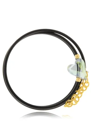 ALBERTO GALLETI CIRCLE Black Rubber Bracelet