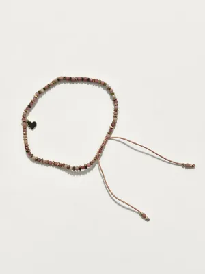 Alexa Leigh - Bit of Luck Bracelet in Pink with Yellow Gold Heart Charm