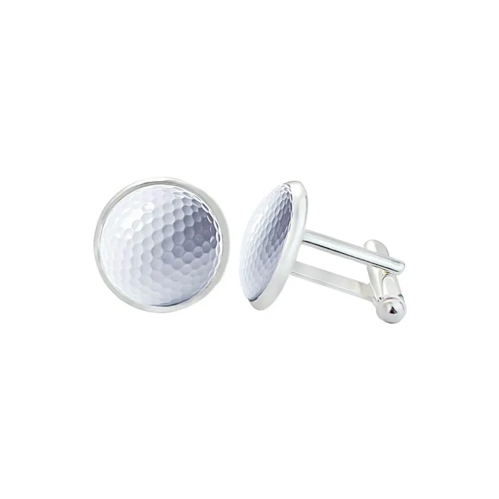 Alloy Glass Golf Cufflinks