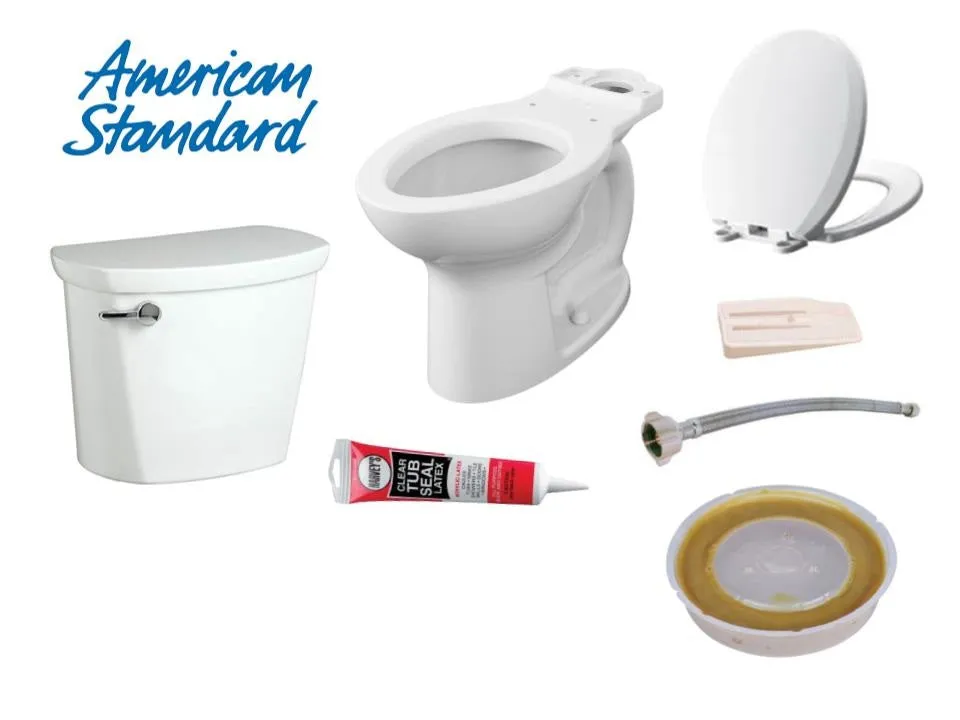 American Standard Cadet Pro Complete Installation Kit, Elongated