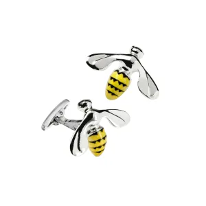 Bee Triumphant Sterling Cufflinks