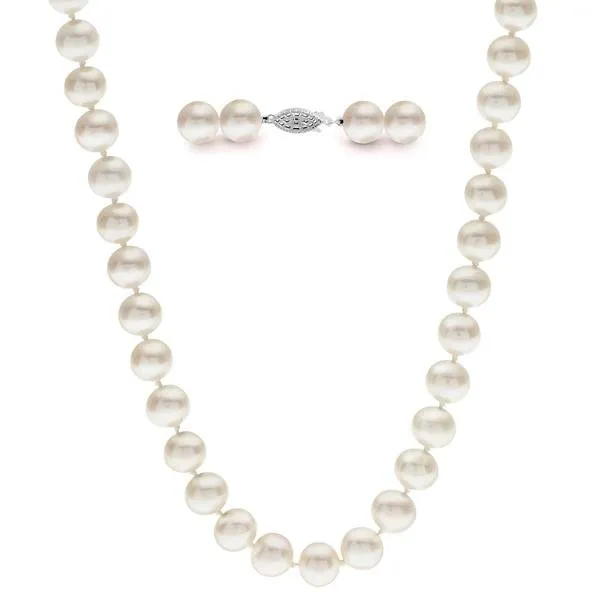 Ben Garelick 18" 7-7.5mm White Cultured Round Pearl Necklace