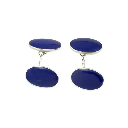 Blue Lapis Oval Cufflinks