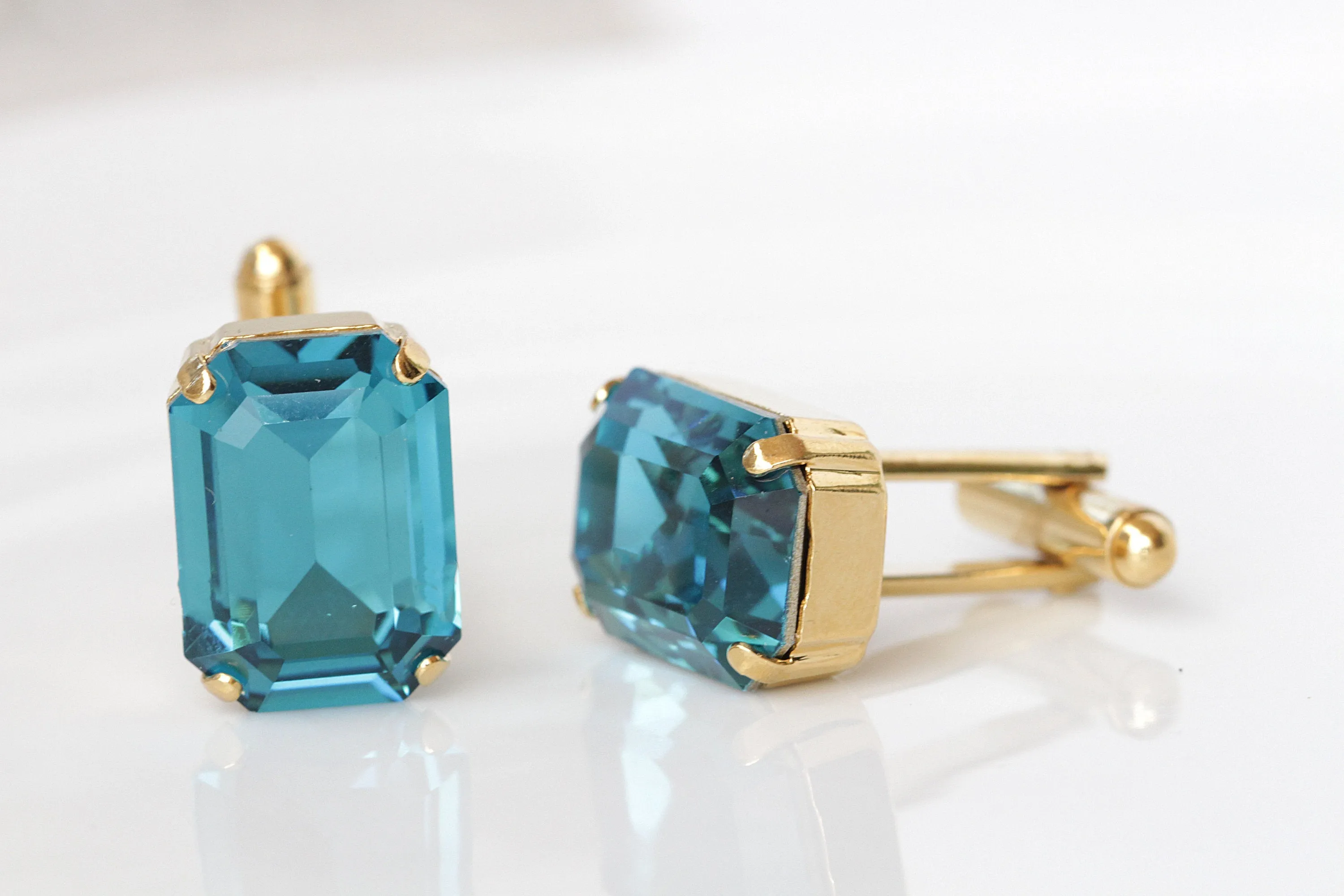 BLUE TOPAZ CUFFLINKS