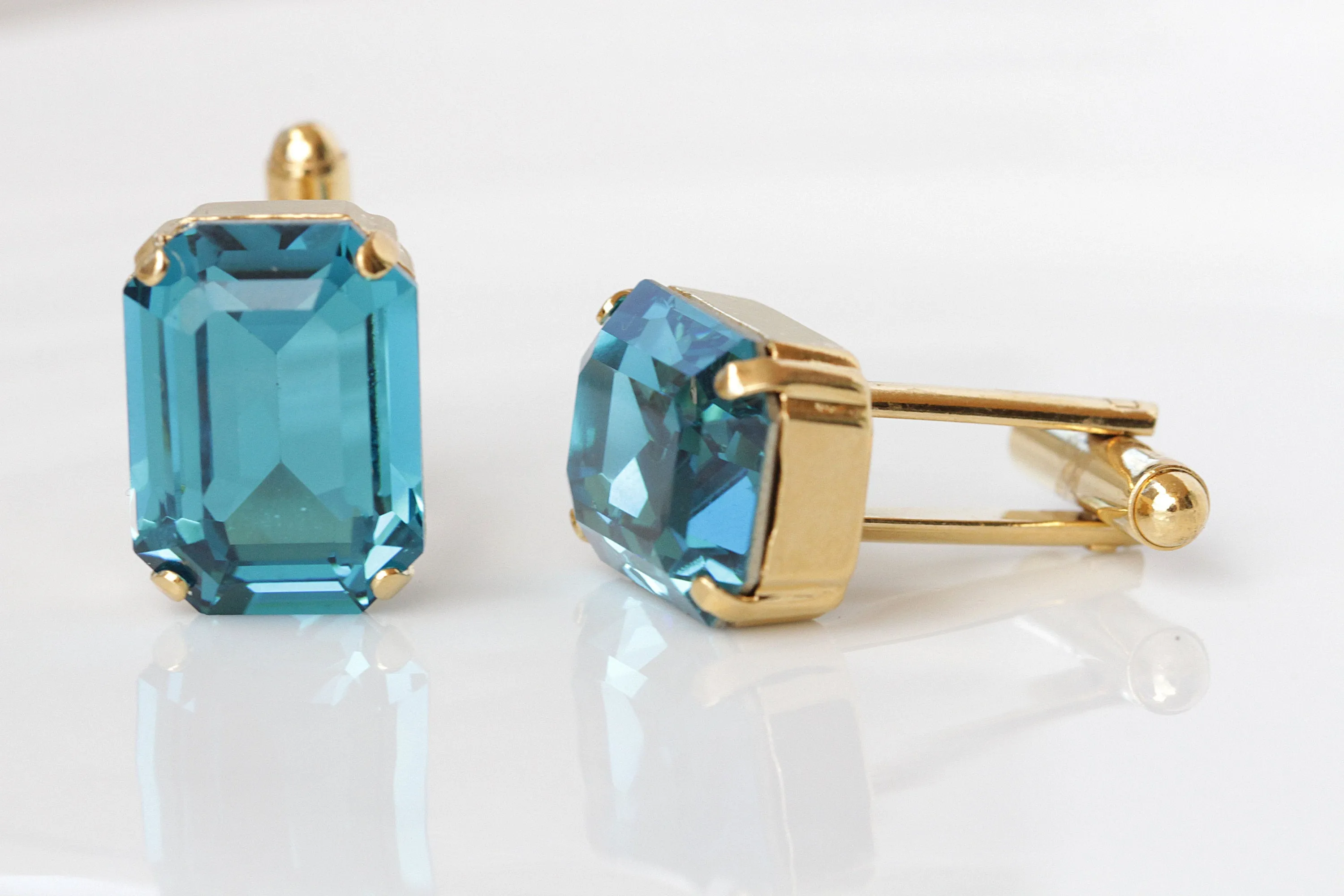 BLUE TOPAZ CUFFLINKS