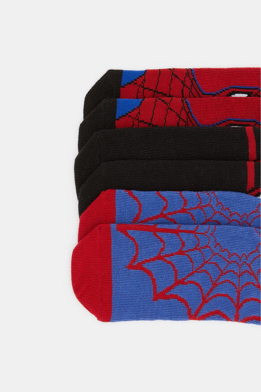 Boys Assorted Spiderman Ankle Socks (3 Pairs)