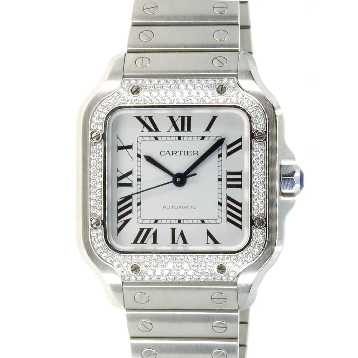 Cartier Santos de Cartier with Diamond Bezel