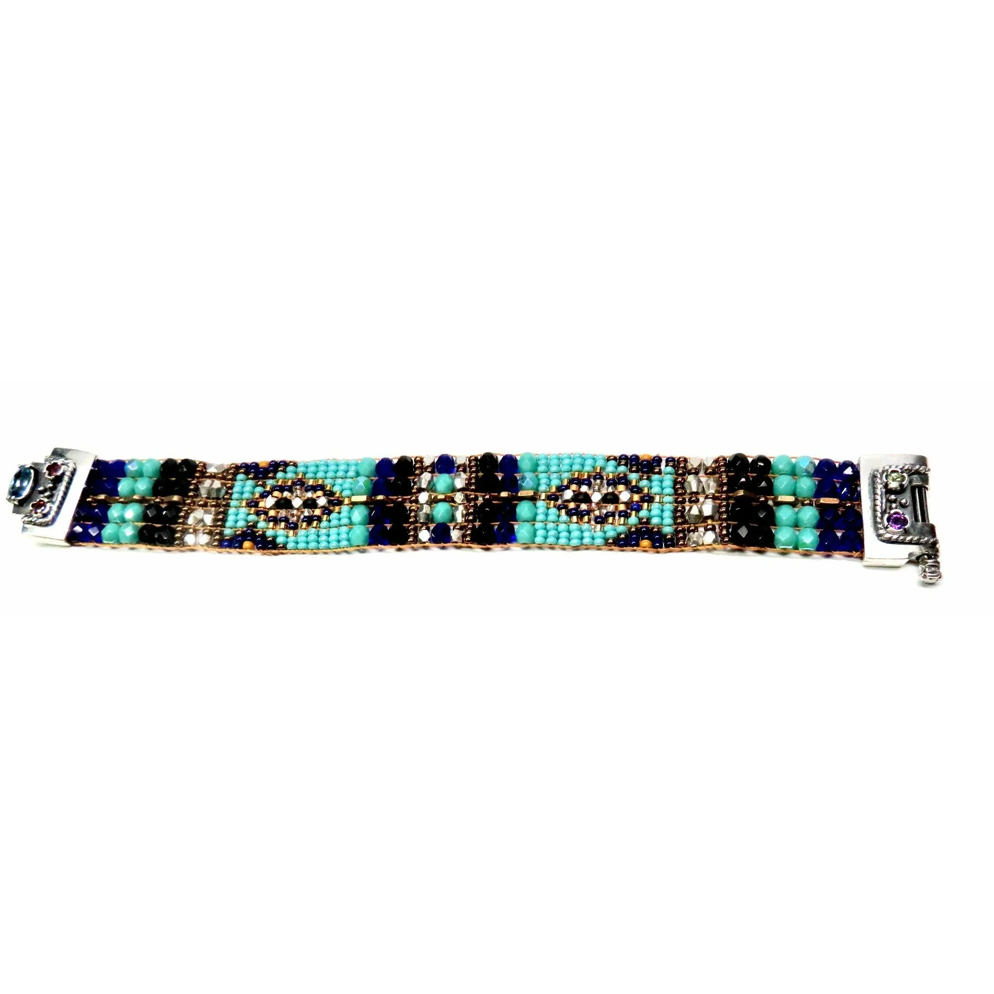 Chili Rose "Blue Black" Tableus Cowboy Bracelet