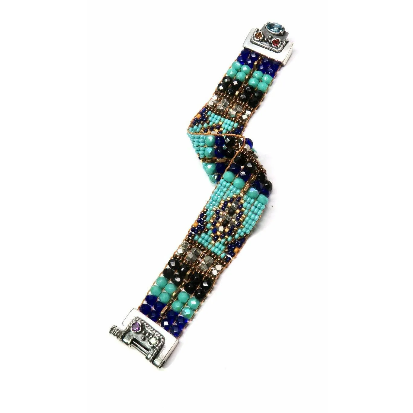 Chili Rose "Blue Black" Tableus Cowboy Bracelet