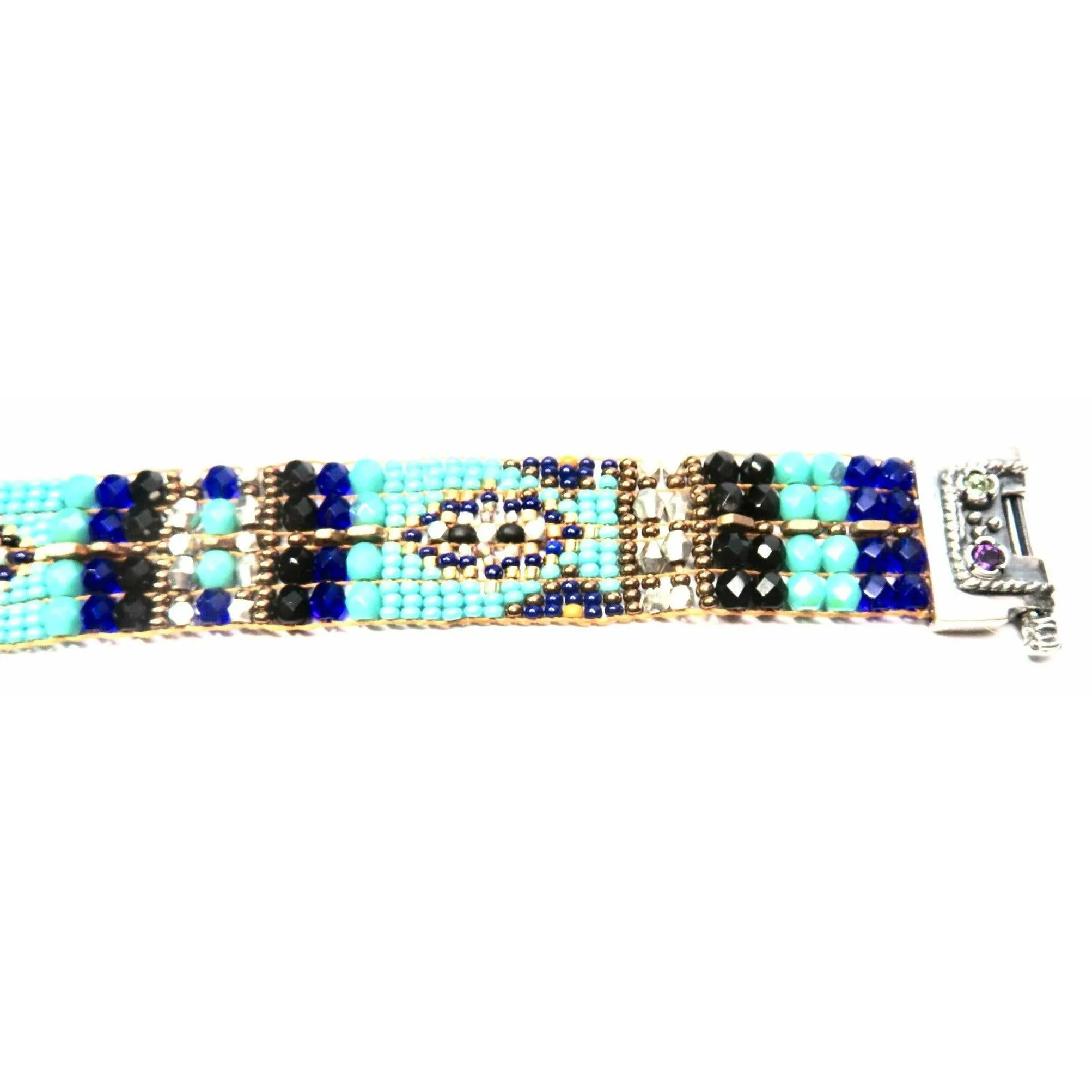 Chili Rose "Blue Black" Tableus Cowboy Bracelet