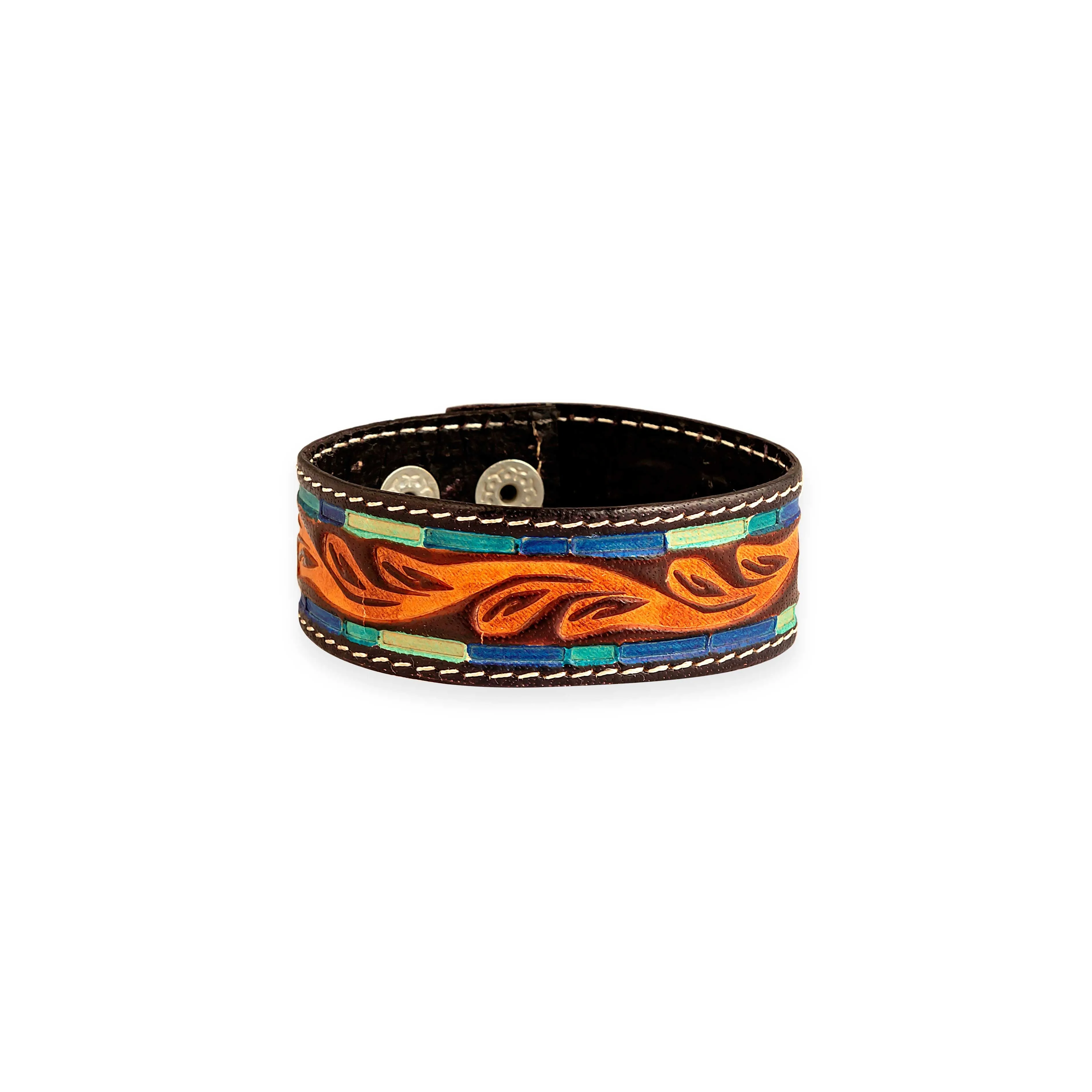 Clearway Trail Hand-Tooled Leather Bracelet