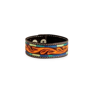 Clearway Trail Hand-Tooled Leather Bracelet