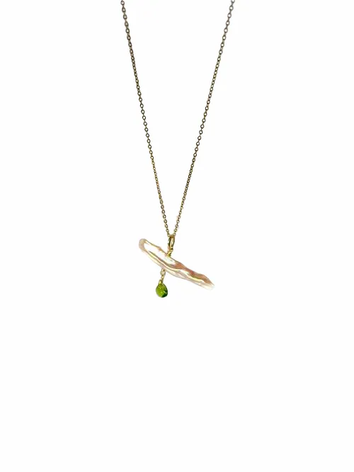 Comet Necklace with Peridot