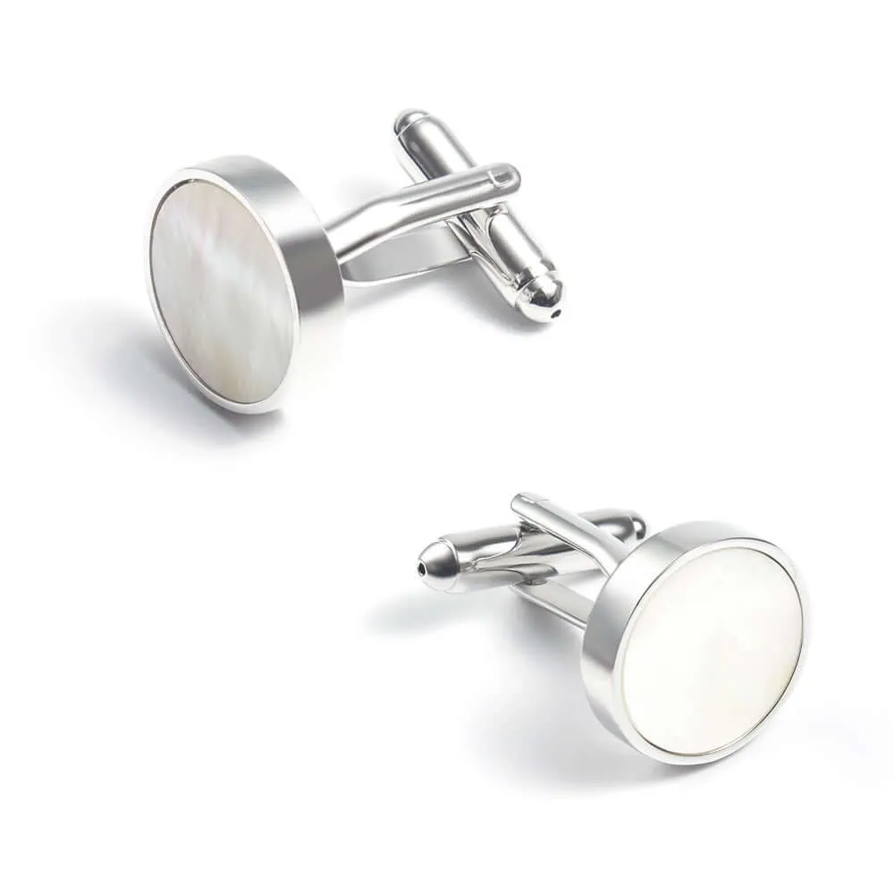 Copper White Shell Cufflinks