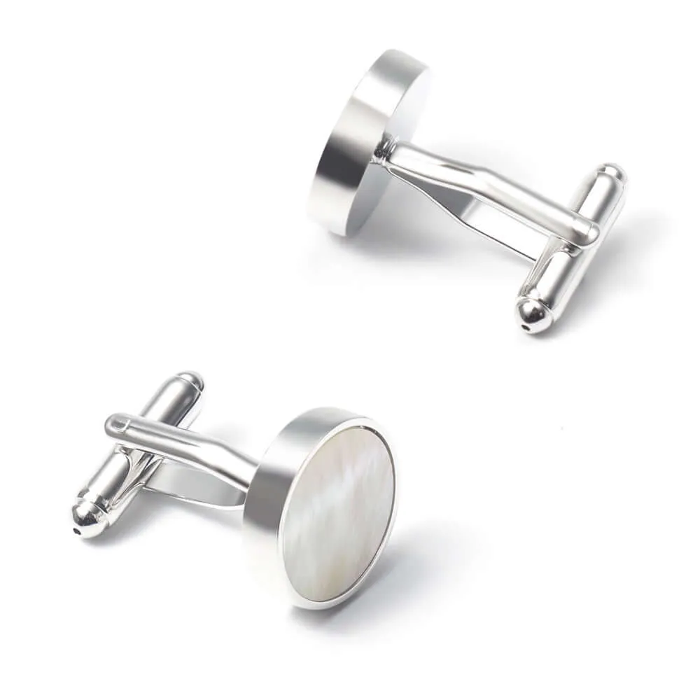 Copper White Shell Cufflinks