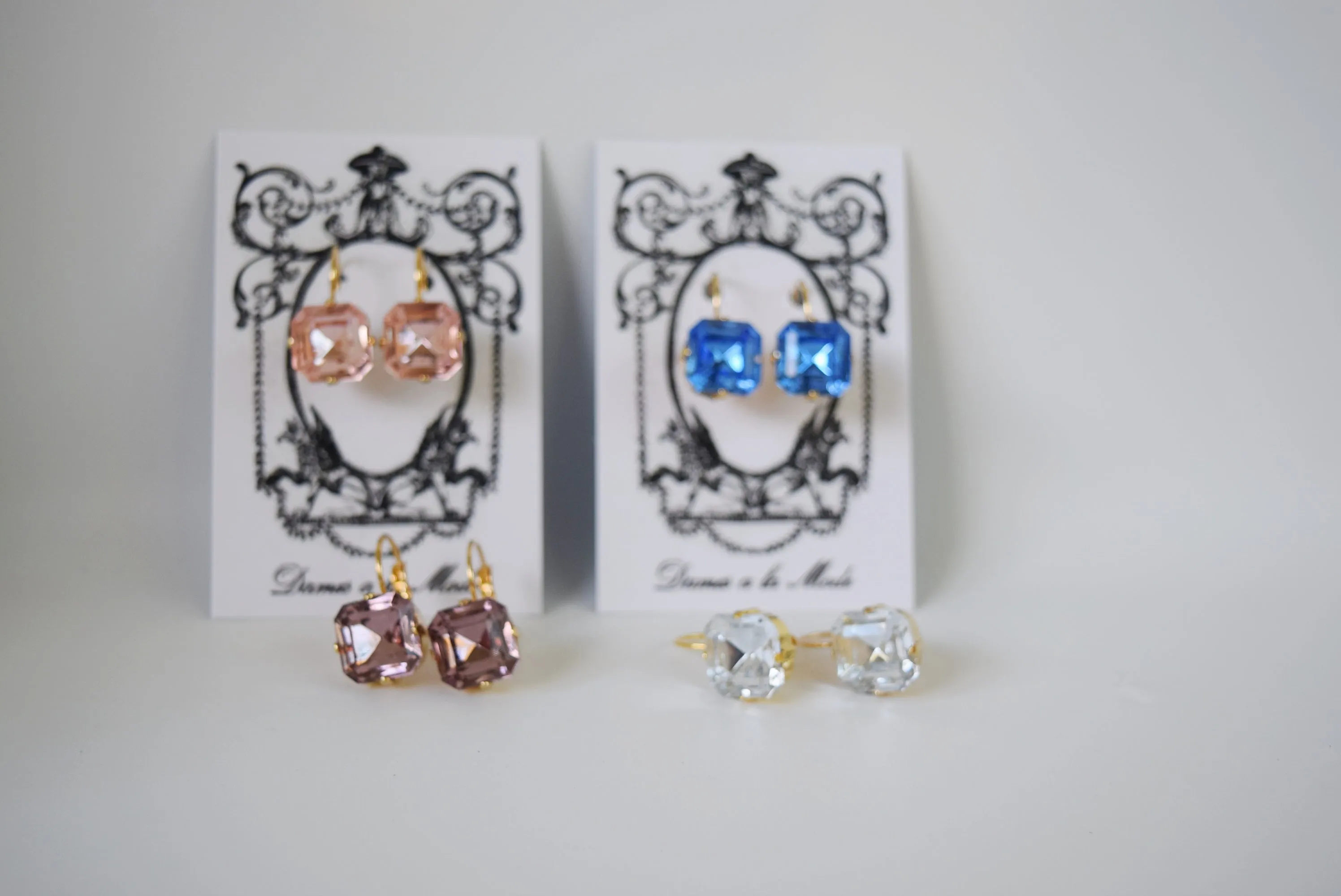 Crystal Earrings - Medium Square