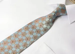 Daniel Hechter Rhinestone Tie Moroccan Trellis On Blue With Sparkles