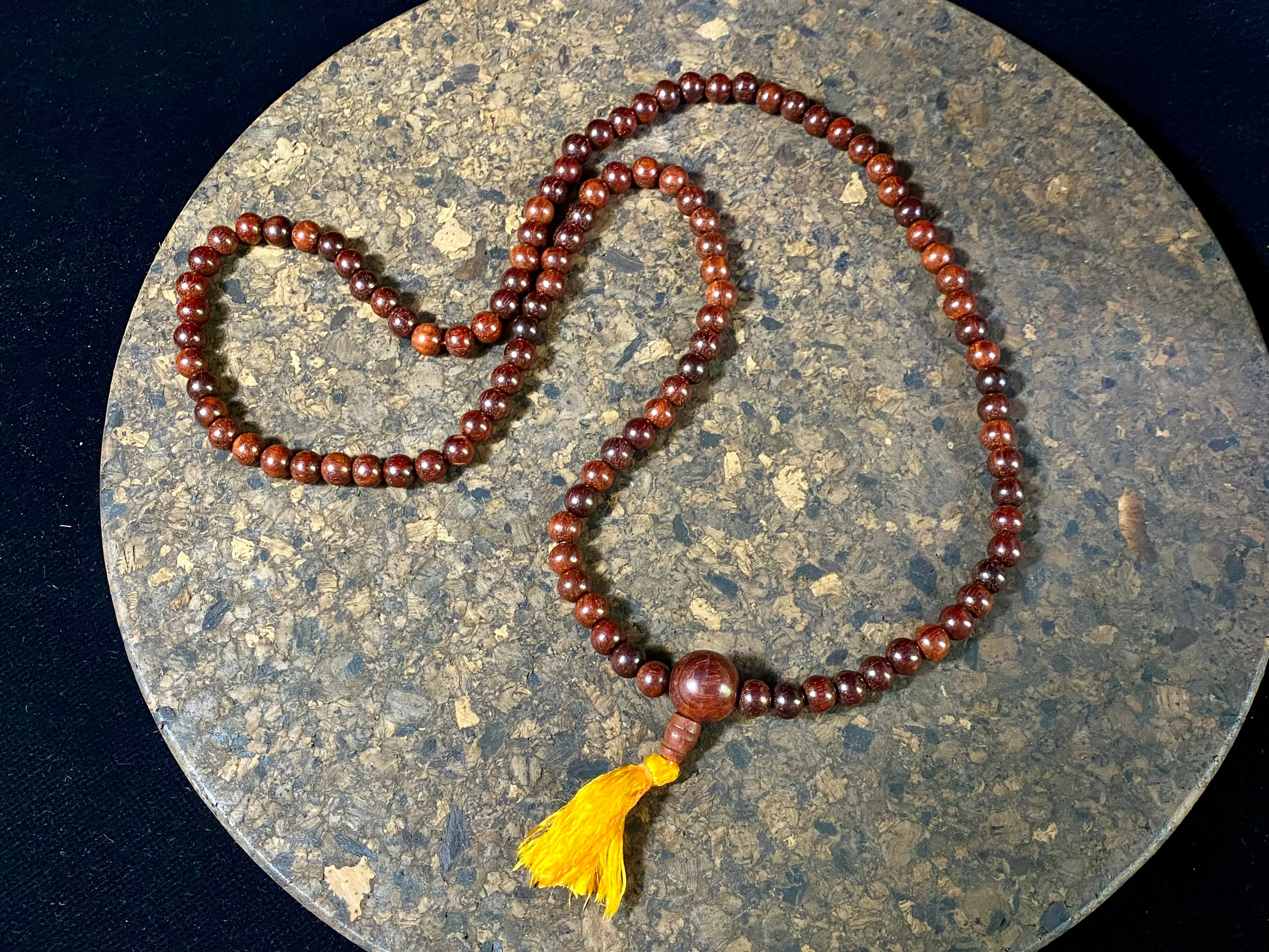 Dark Sandalwood Mala Necklace