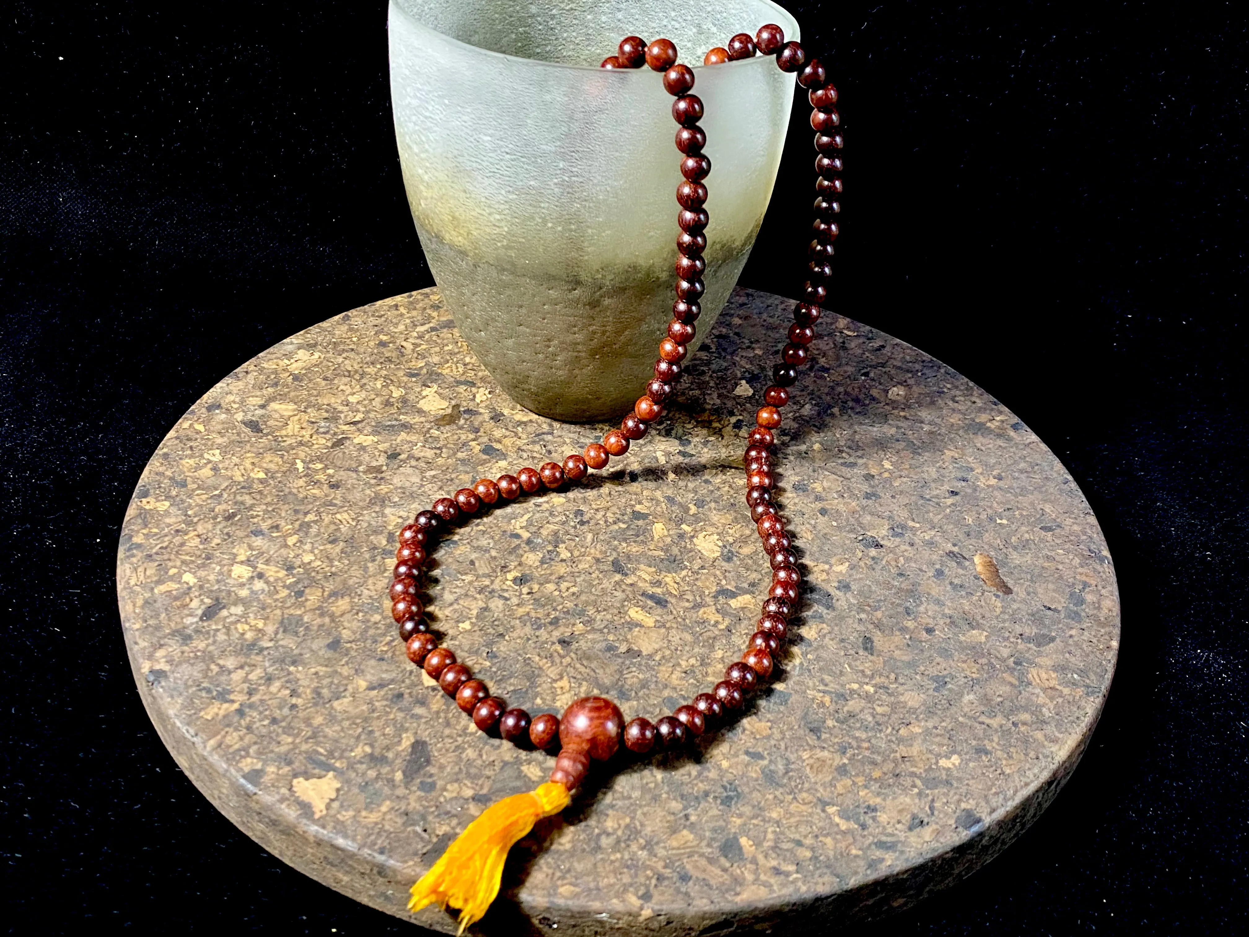 Dark Sandalwood Mala Necklace