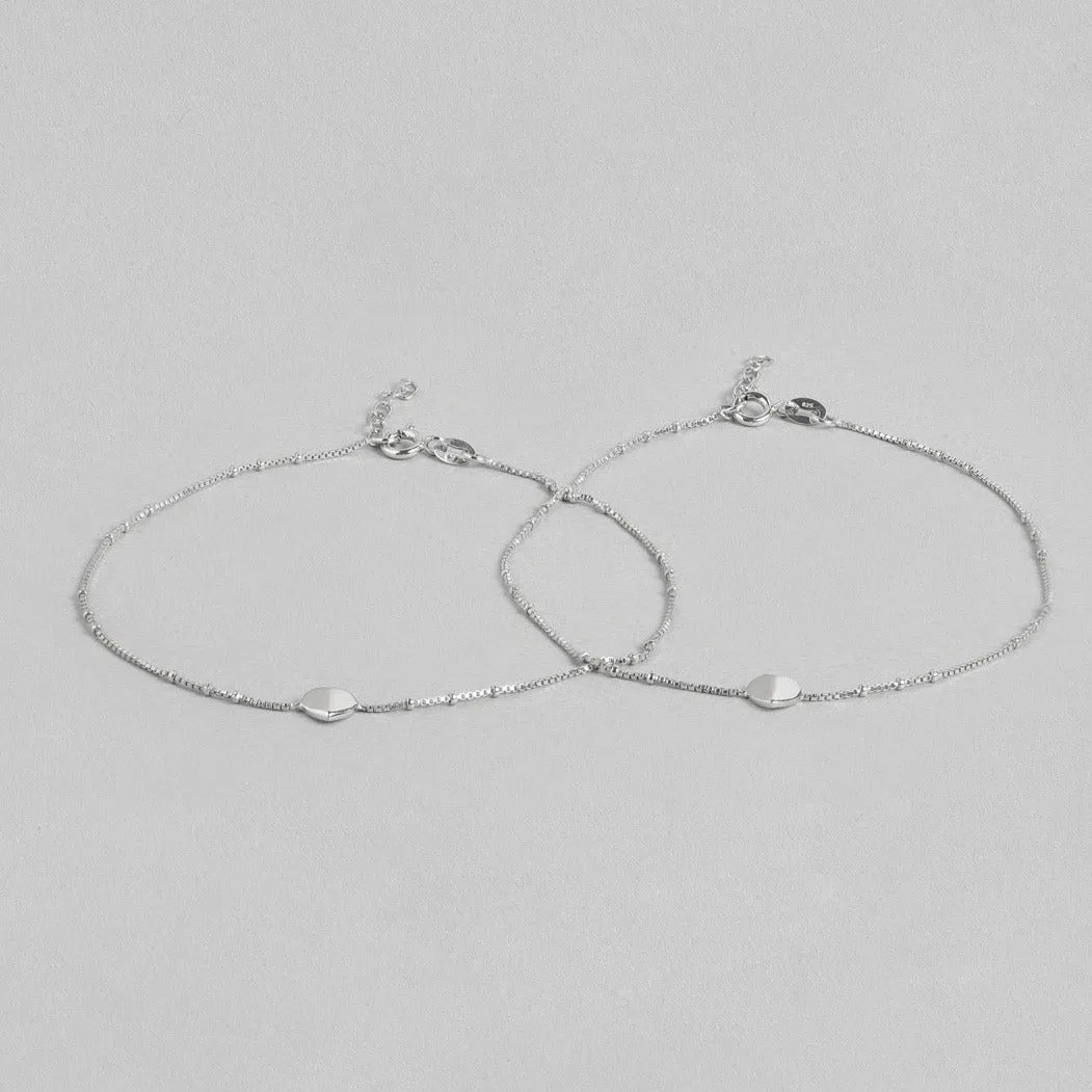 Delicate Heart 925 Sterling Silver Anklets