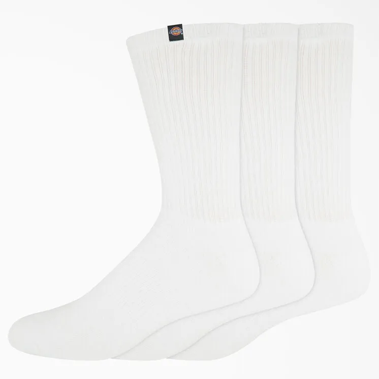 Dickies Label Crew Socks - White