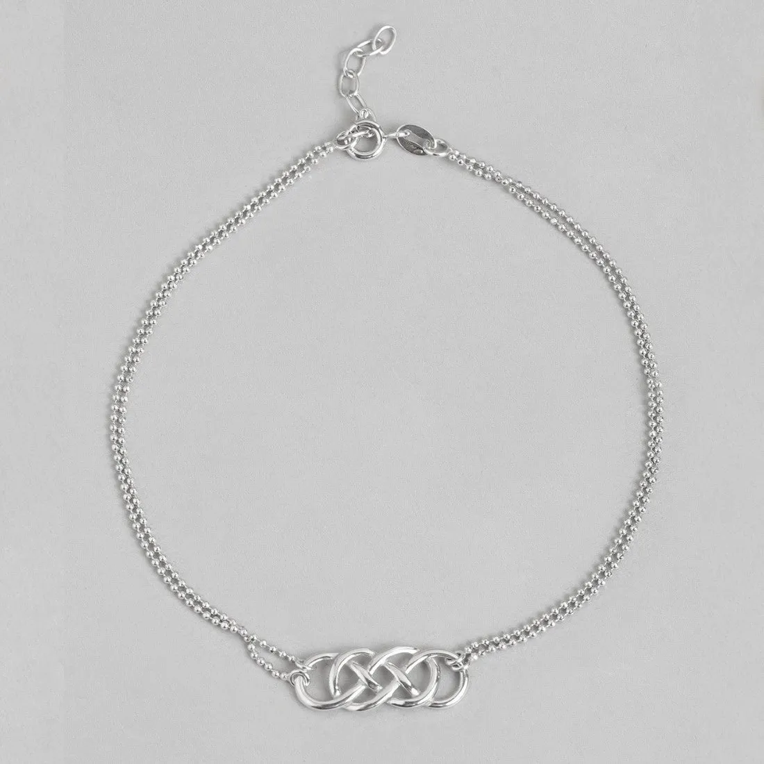 Double infinity 925 Sterling Silver Anklets