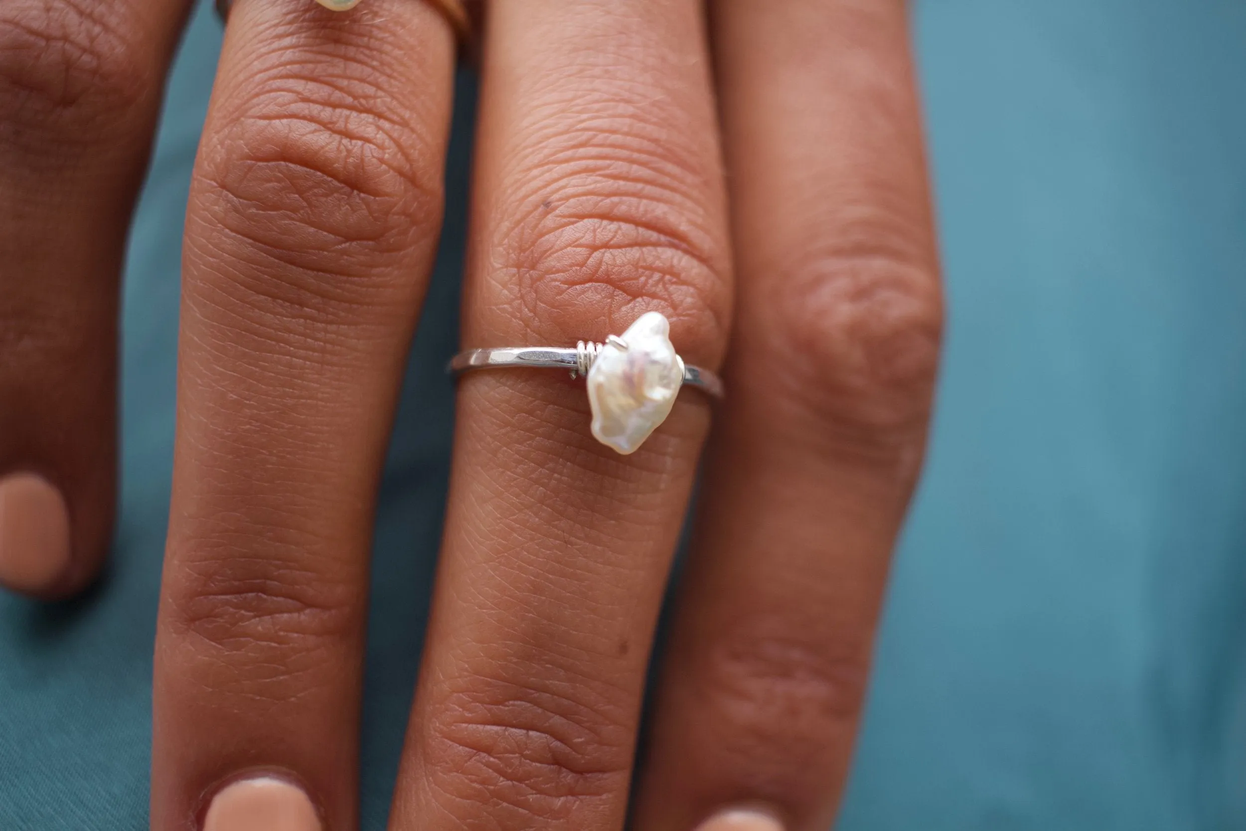 Freshwater Keshi Pearl Ring