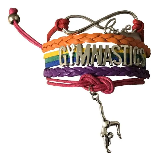 Girls Gymnastics Infinity Bracelet- 15 Colors