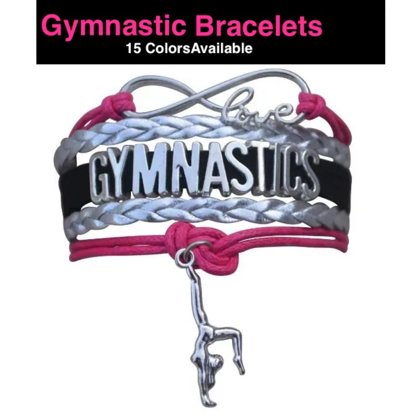 Girls Gymnastics Infinity Bracelet- 15 Colors