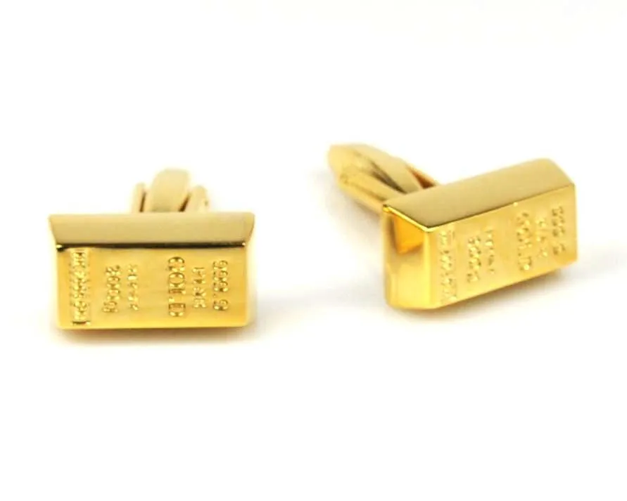 Gold Brick Cufflinks