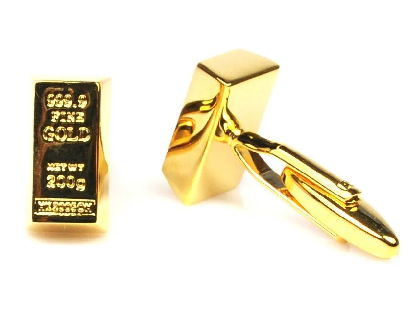 Gold Brick Cufflinks