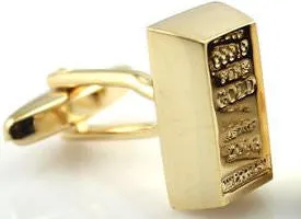 Gold Brick Cufflinks