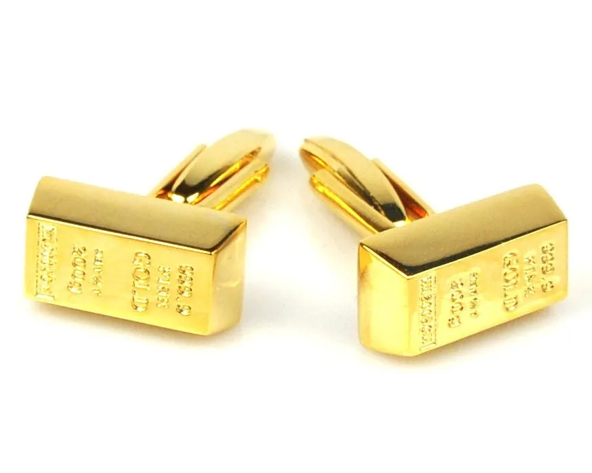 Gold Brick Cufflinks