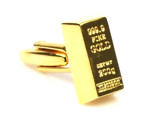 Gold Brick Cufflinks