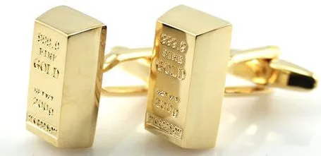 Gold Brick Cufflinks