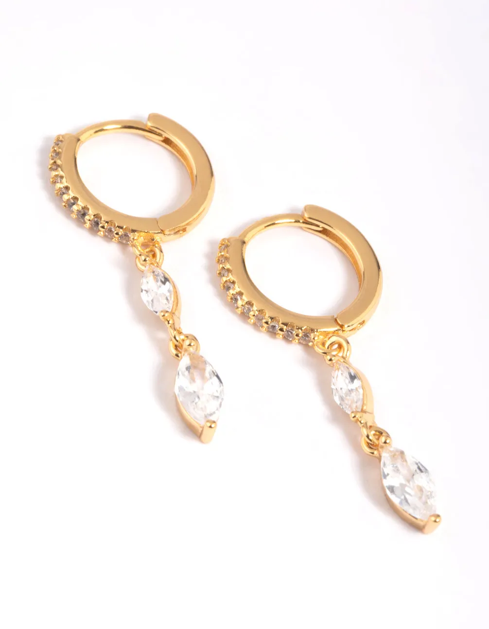 Gold Plated Dainty Huggie Hoop Earrings