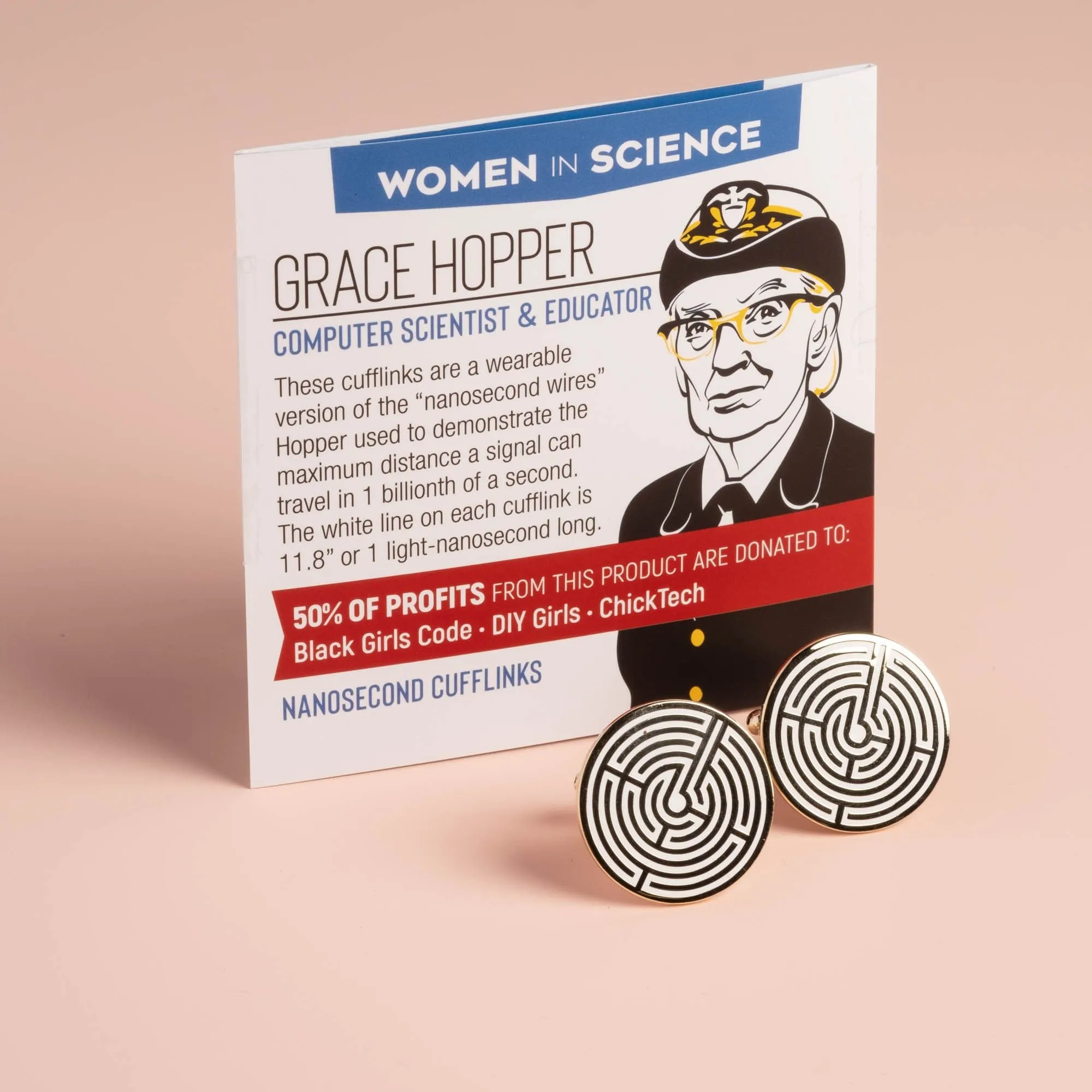 Grace Hopper Nanosecond Cufflinks