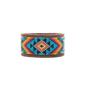 Halina Ridge Leather Cuff Bracelet