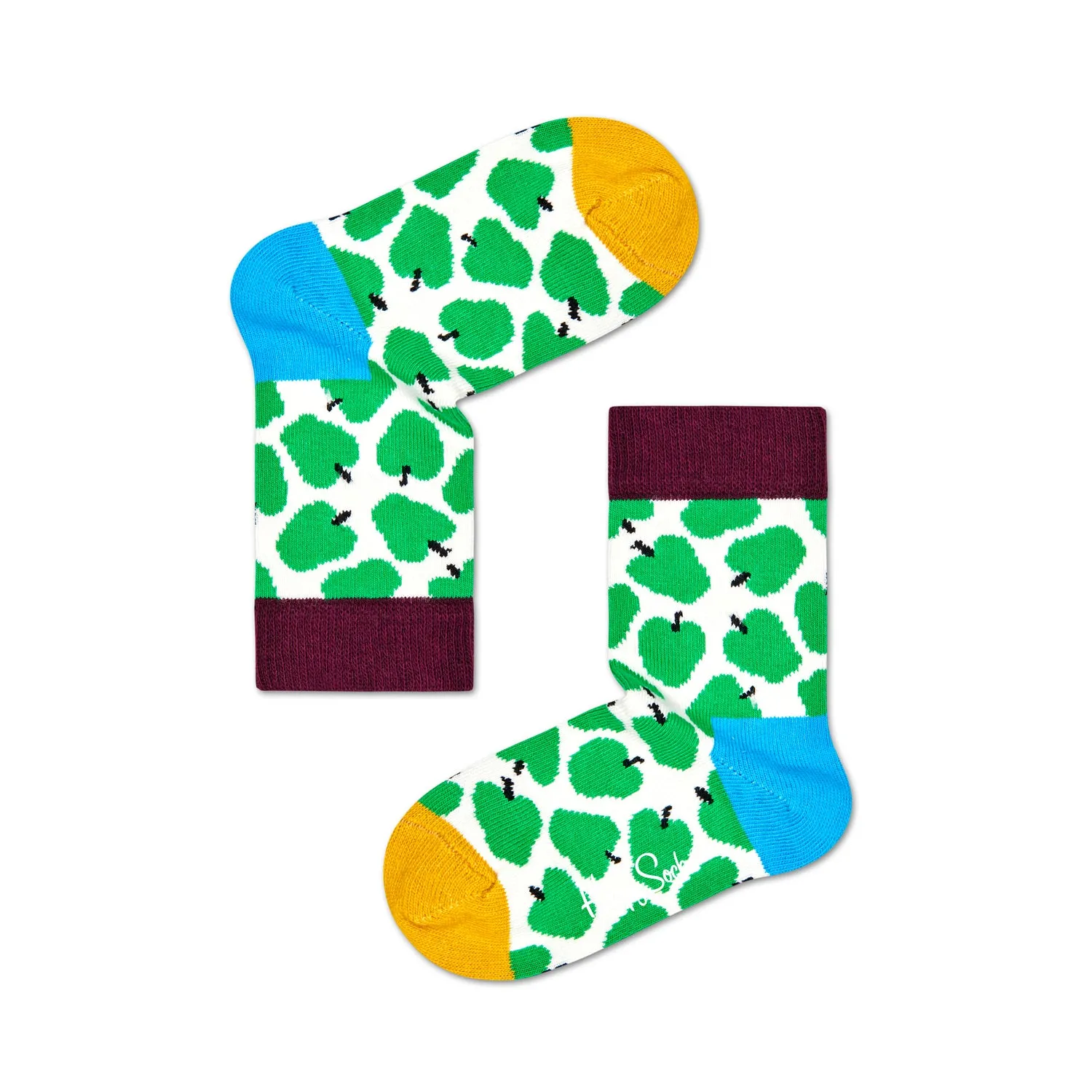 Happy Socks Kids Crew Socks - Apple (7-9 Years Old)