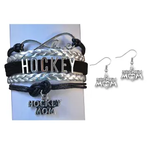 Infinity Hockey Mom Charm Jewelry Set