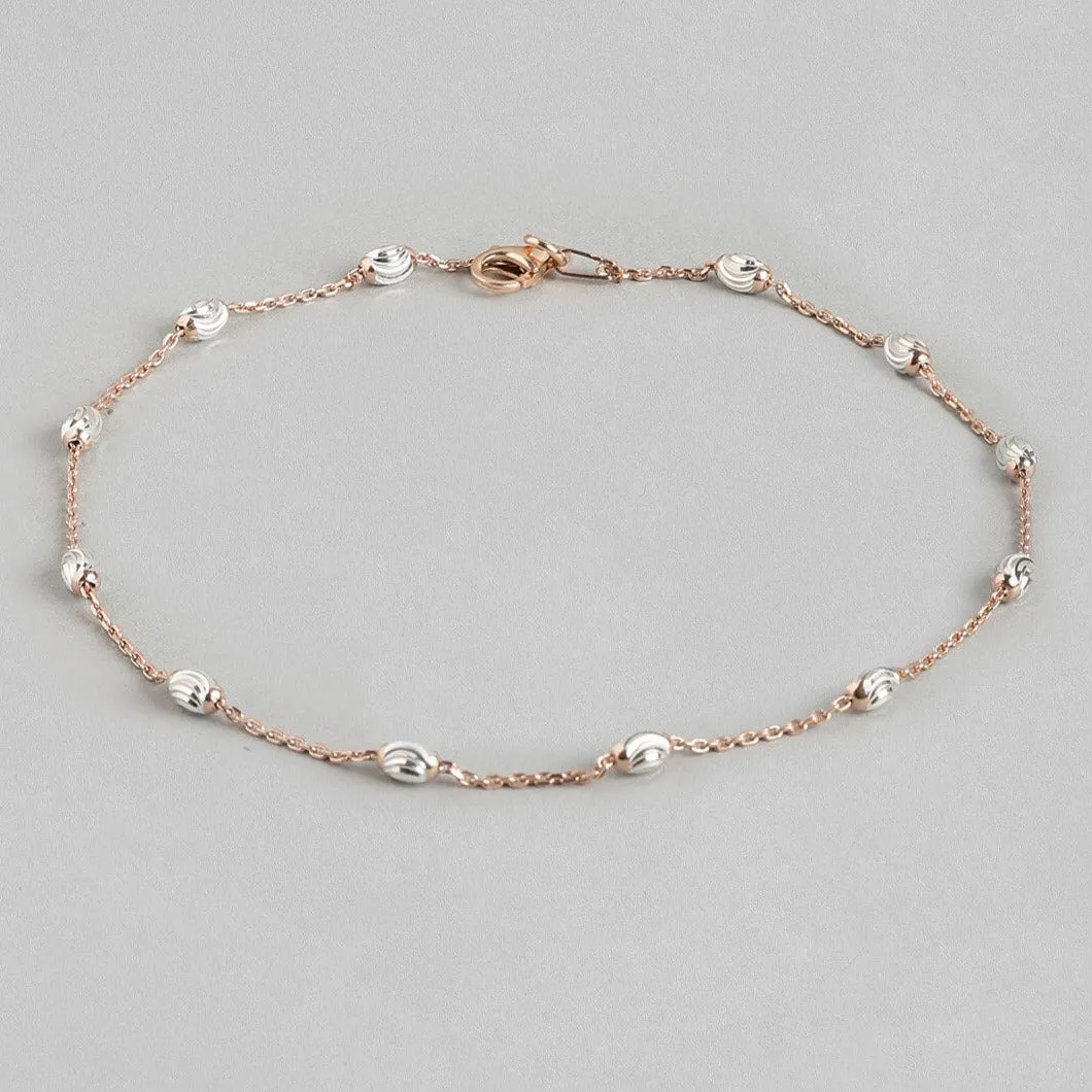 Italian 925 Silver Anklets in Rose Gold