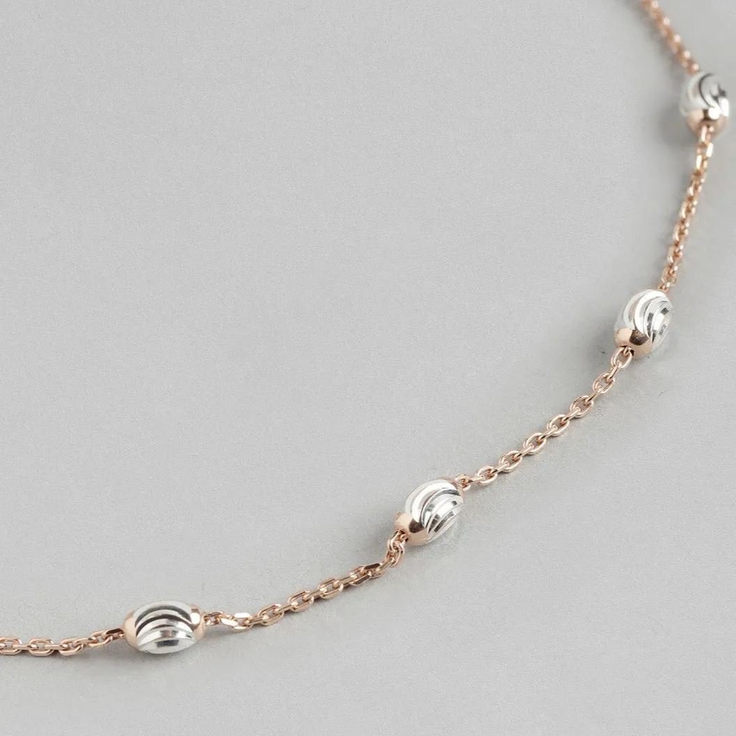 Italian 925 Silver Anklets in Rose Gold