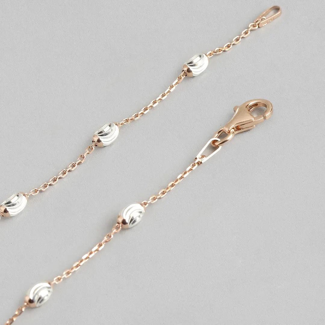 Italian 925 Silver Anklets in Rose Gold