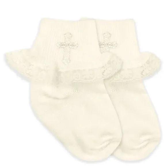 Jefferies  Smooth Toe  Christening Turn Cuff Socks