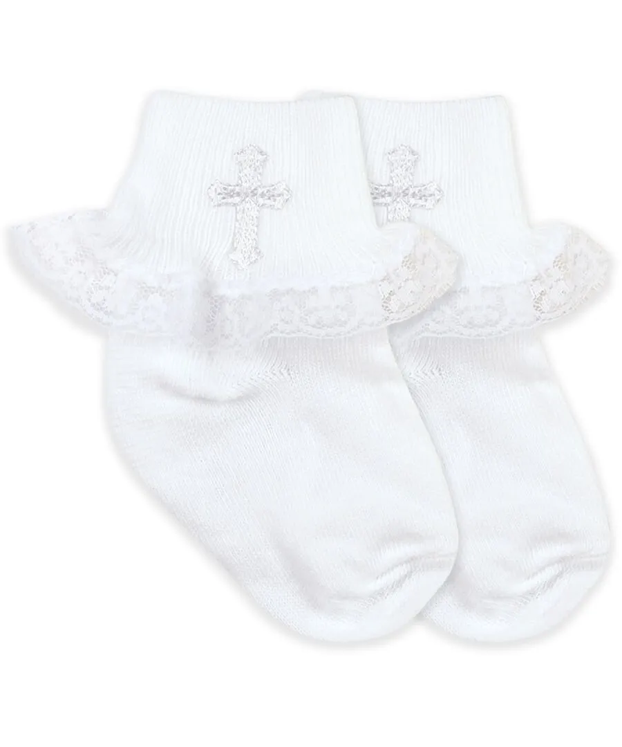 Jefferies  Smooth Toe  Christening Turn Cuff Socks