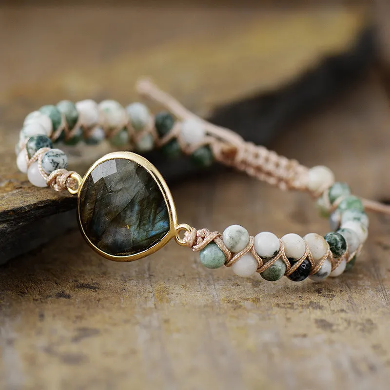 Labradorite Double-layer Woven Beaded Bracelets!!