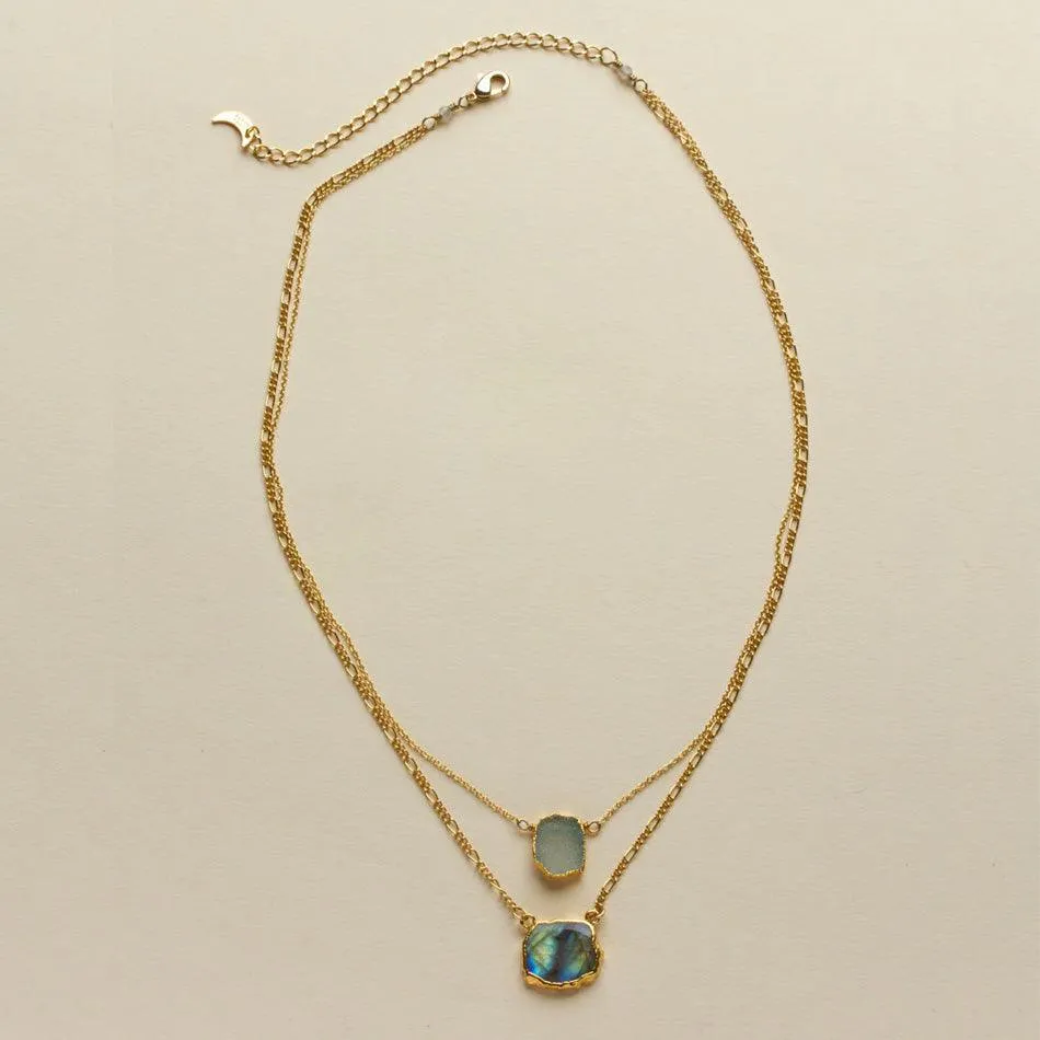 Labradorite Layered Necklace Set